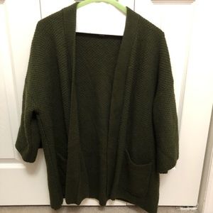 Army green sweater